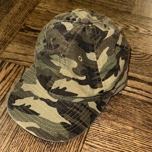 Camo Baseball Cap - Green Woodland Print